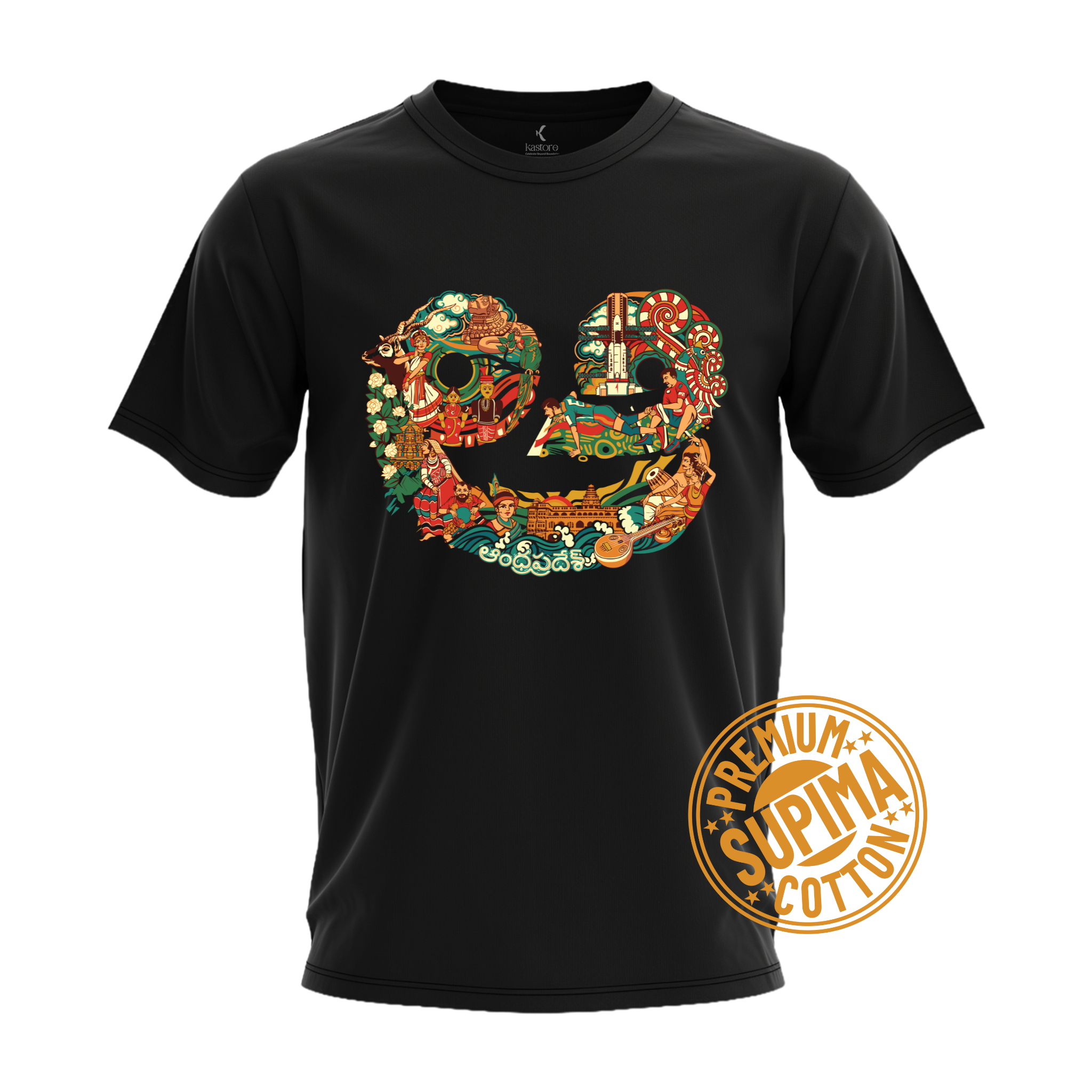 Andhra Pradesh Text Supima T-shirt