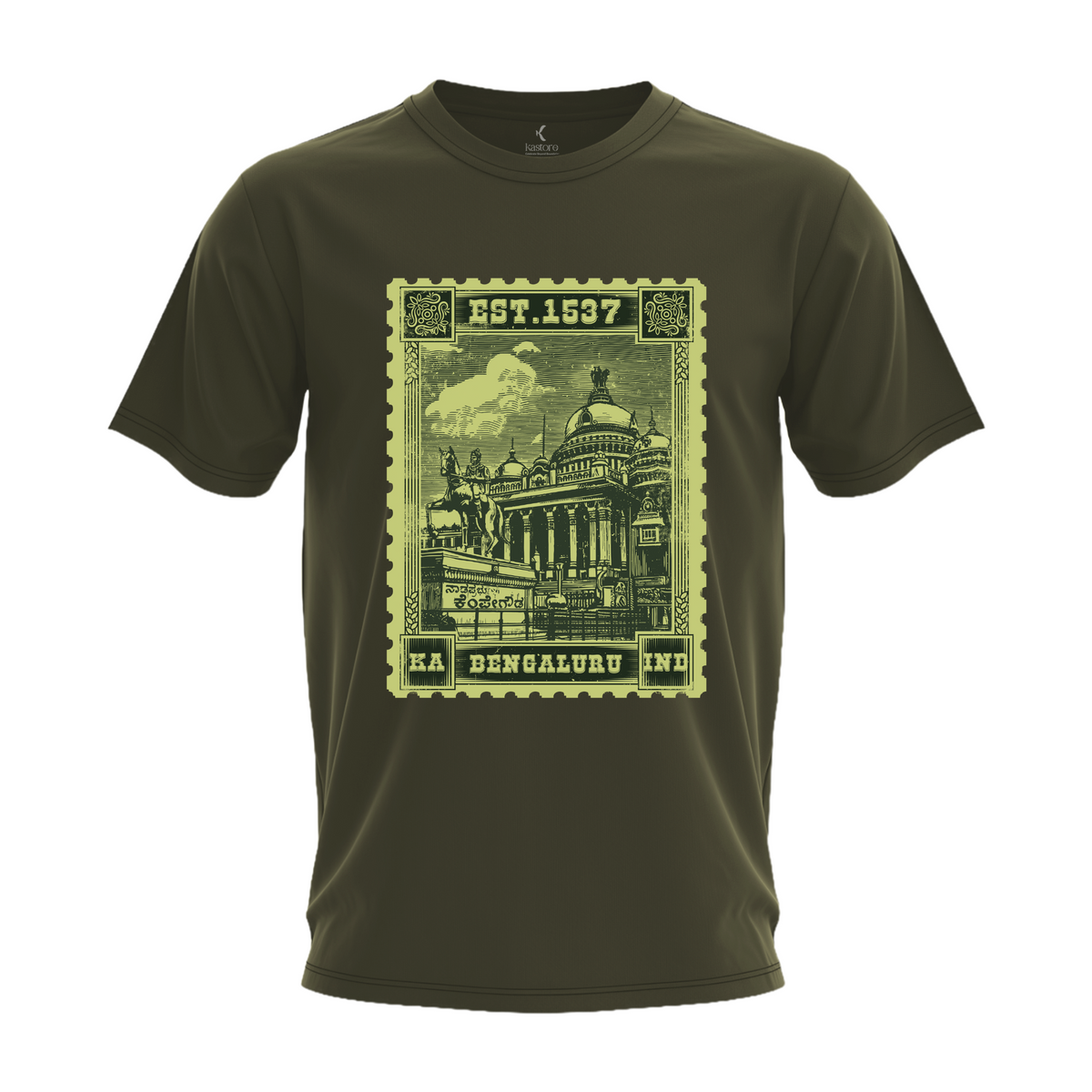Bengaluru Stamp  Regular T-Shirt | Kannada T-Shirt | Karnataka T-Shirt