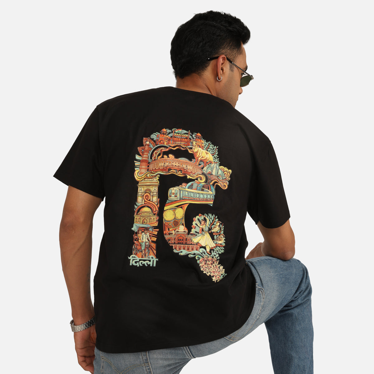 Delhi Text  Oversized T-Shirt