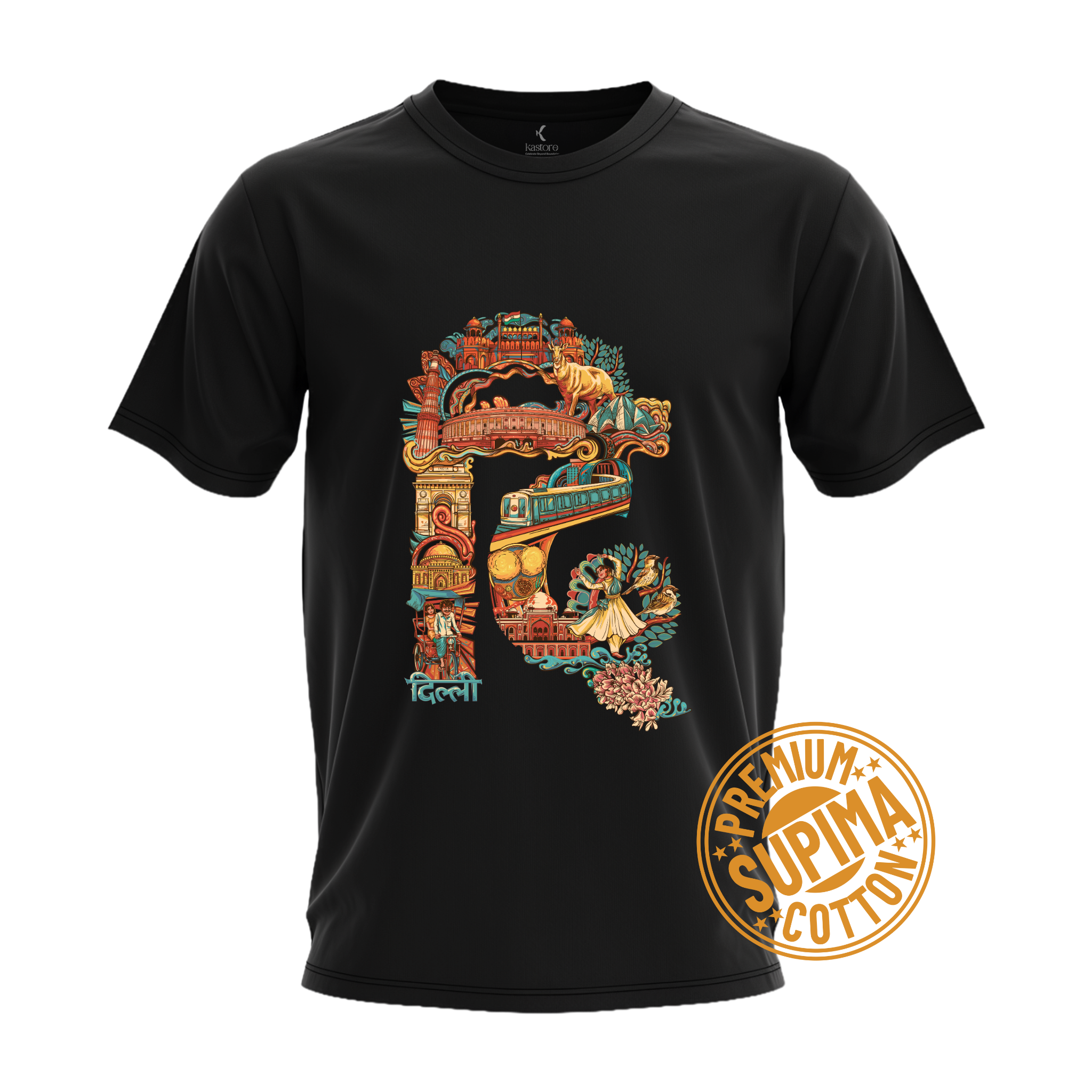 Delhi Text  Supima T-Shirt