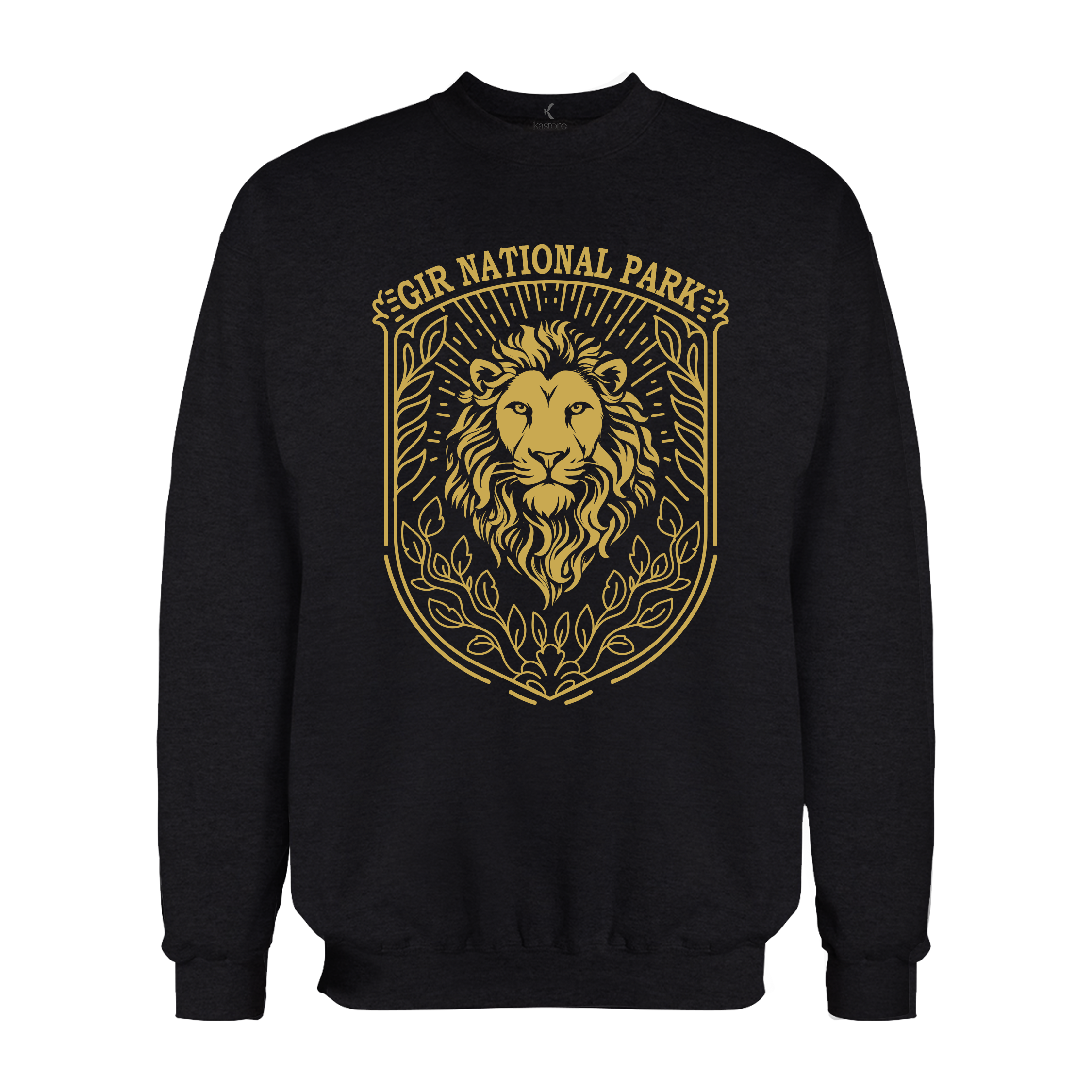 Minimal Gir National Park | English Sweatshirt | Gujarat Sweatshirt