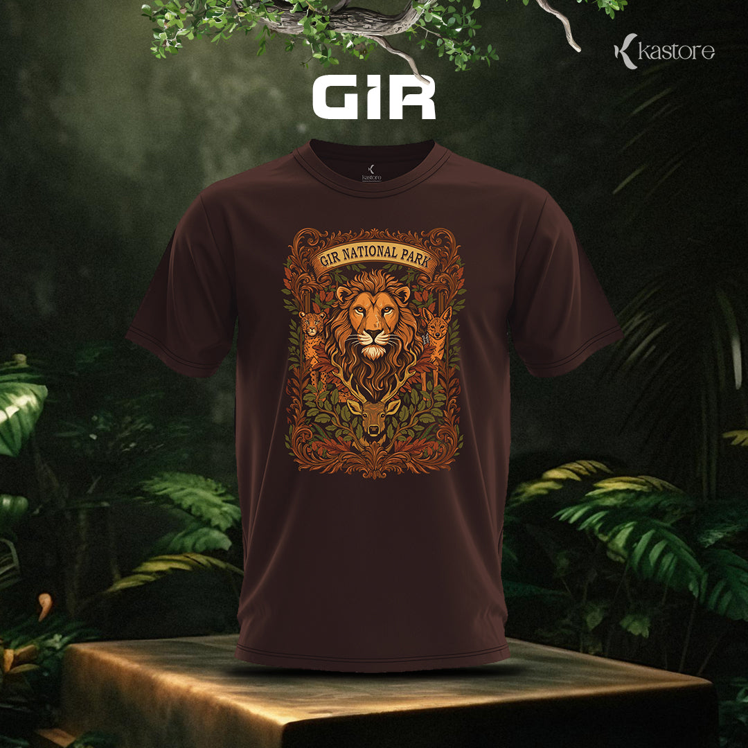 Gir National Park | English T-Shirt | Gujarat T-Shirt
