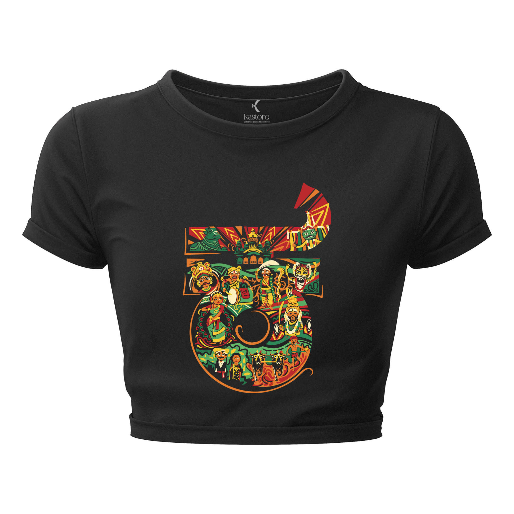 Karnataka Text  Crop Top | Kannada Crop Top | Karnataka  Crop Top