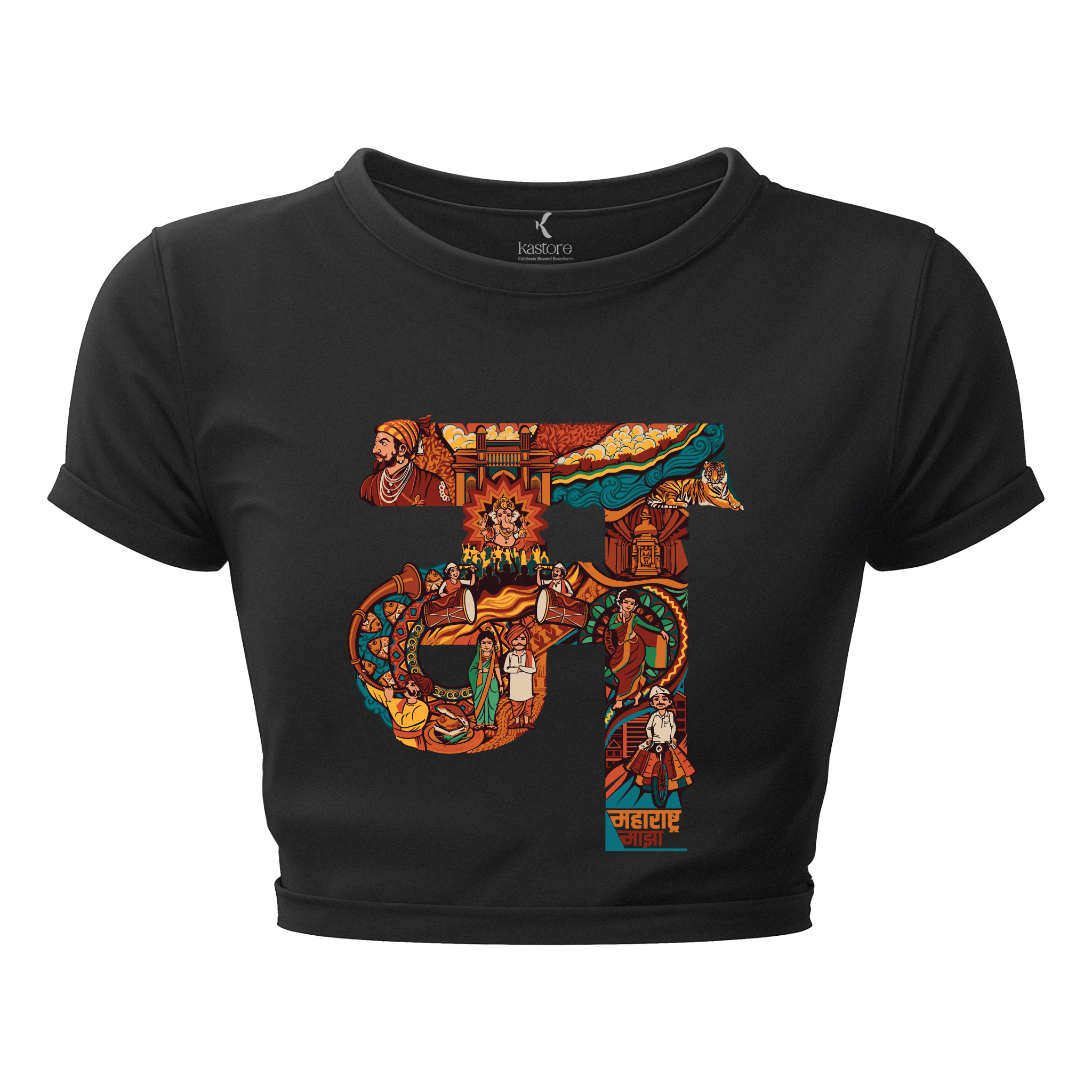 Maharashtra Text Women's Crop Top