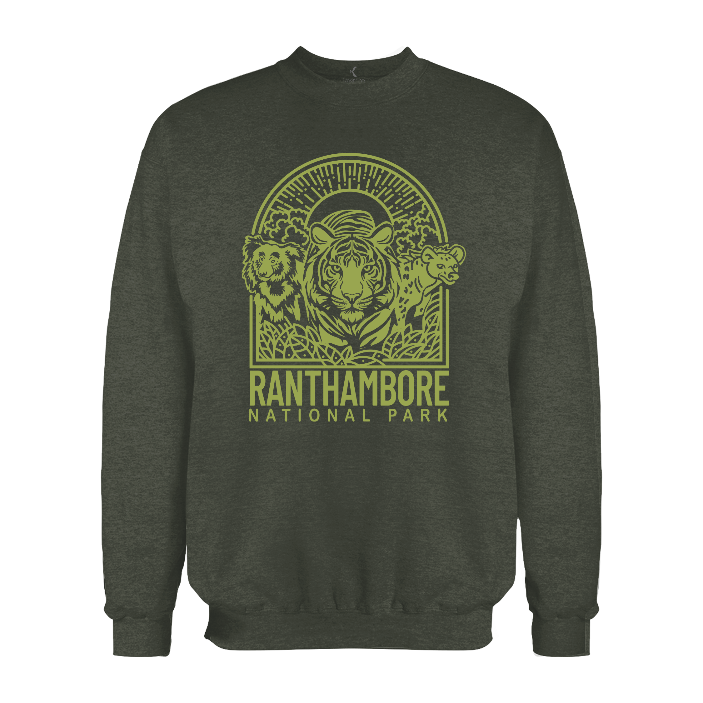 Minimal Ranthambore National Park | English Sweatshirt | Rajasthan Sweatshirt