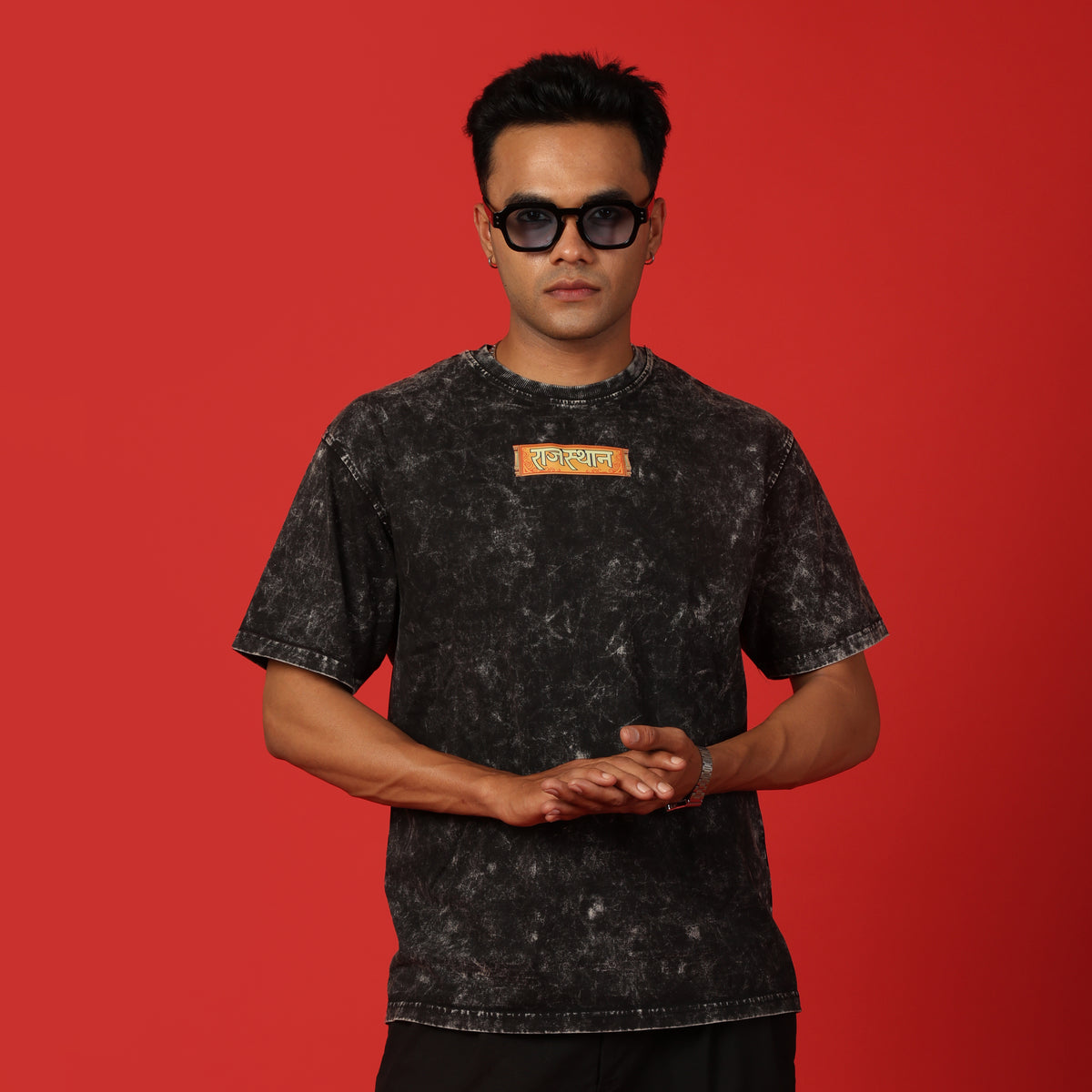 Rajasthan Frame Acid Wash Oversized T-Shirt