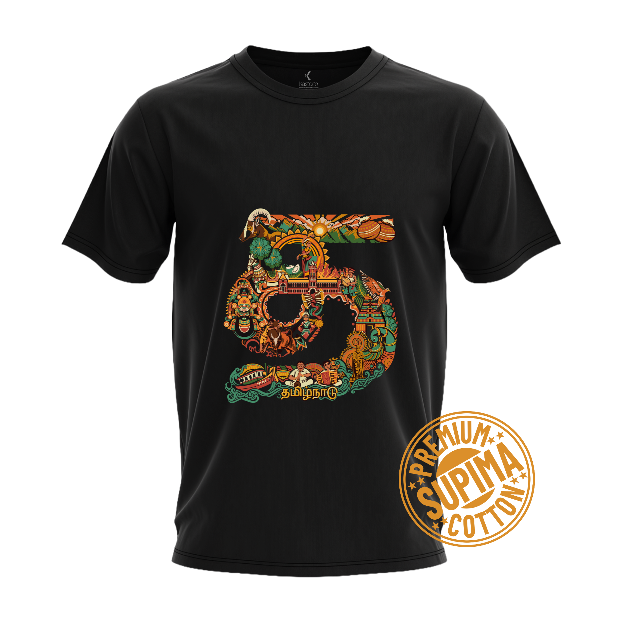 Tamil Nadu Text  Supima T-Shirt