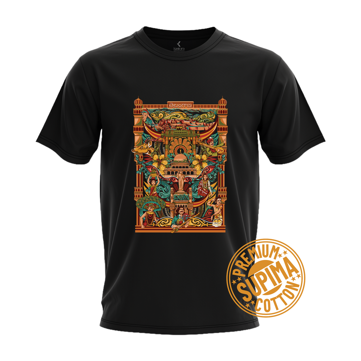 Telangana Frame Design Supima T-Shirt