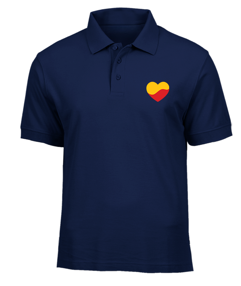 Yellow Red Heart Flag  | Polo Series