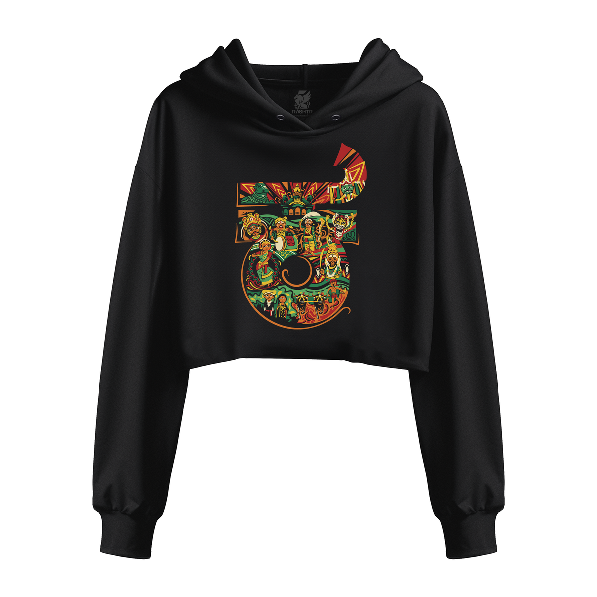 Karnataka Text |Women's Crop Hoodie