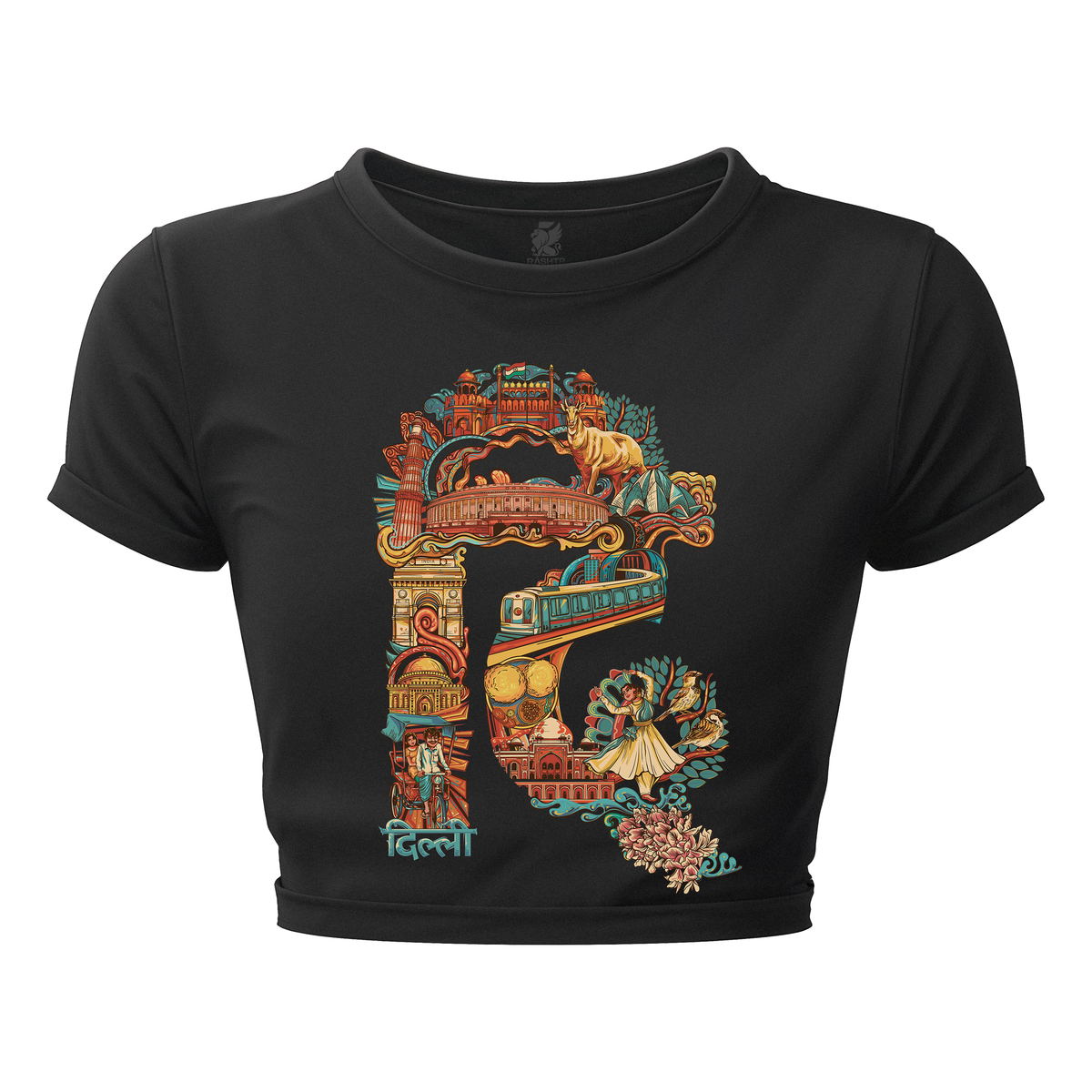 Delhi Text | Women's Crop Top