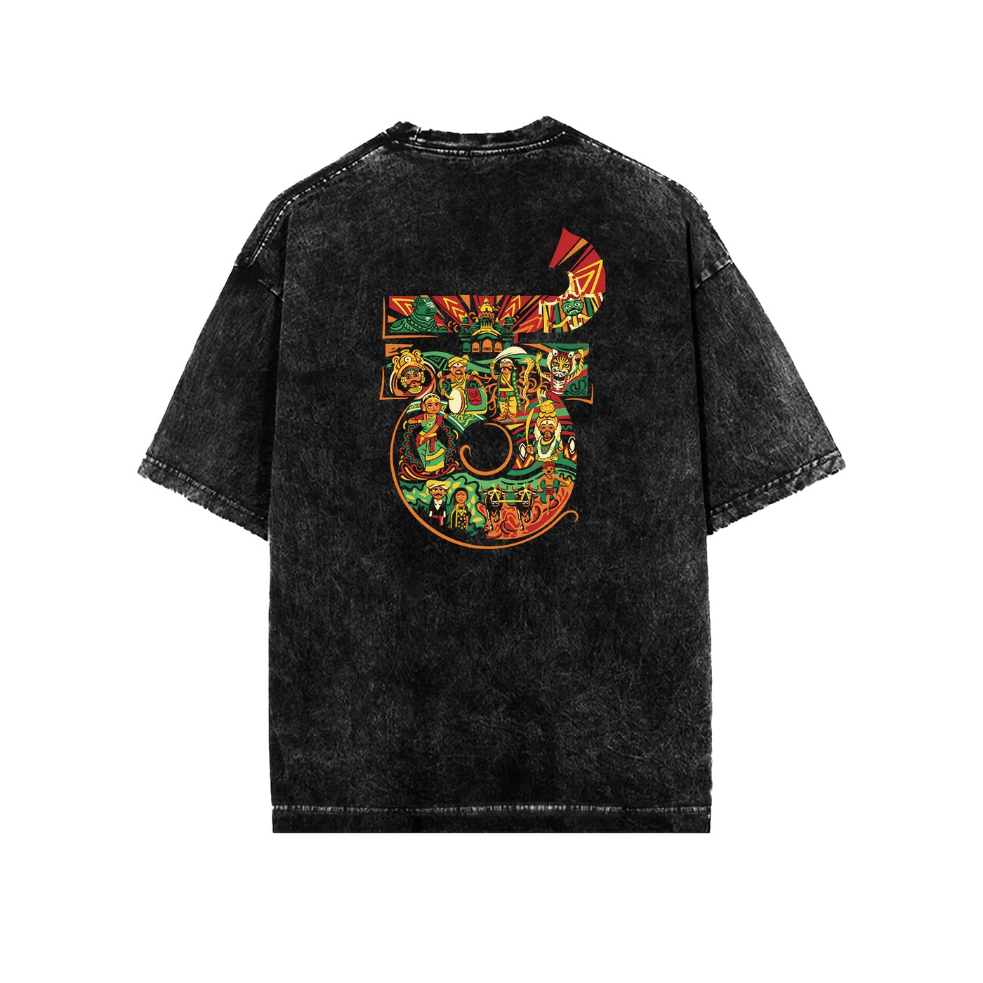 Karnataka Text Acid Wash Oversized T-Shirt | Kannada Oversized T-Shirt | Karnataka Oversized T-Shirt