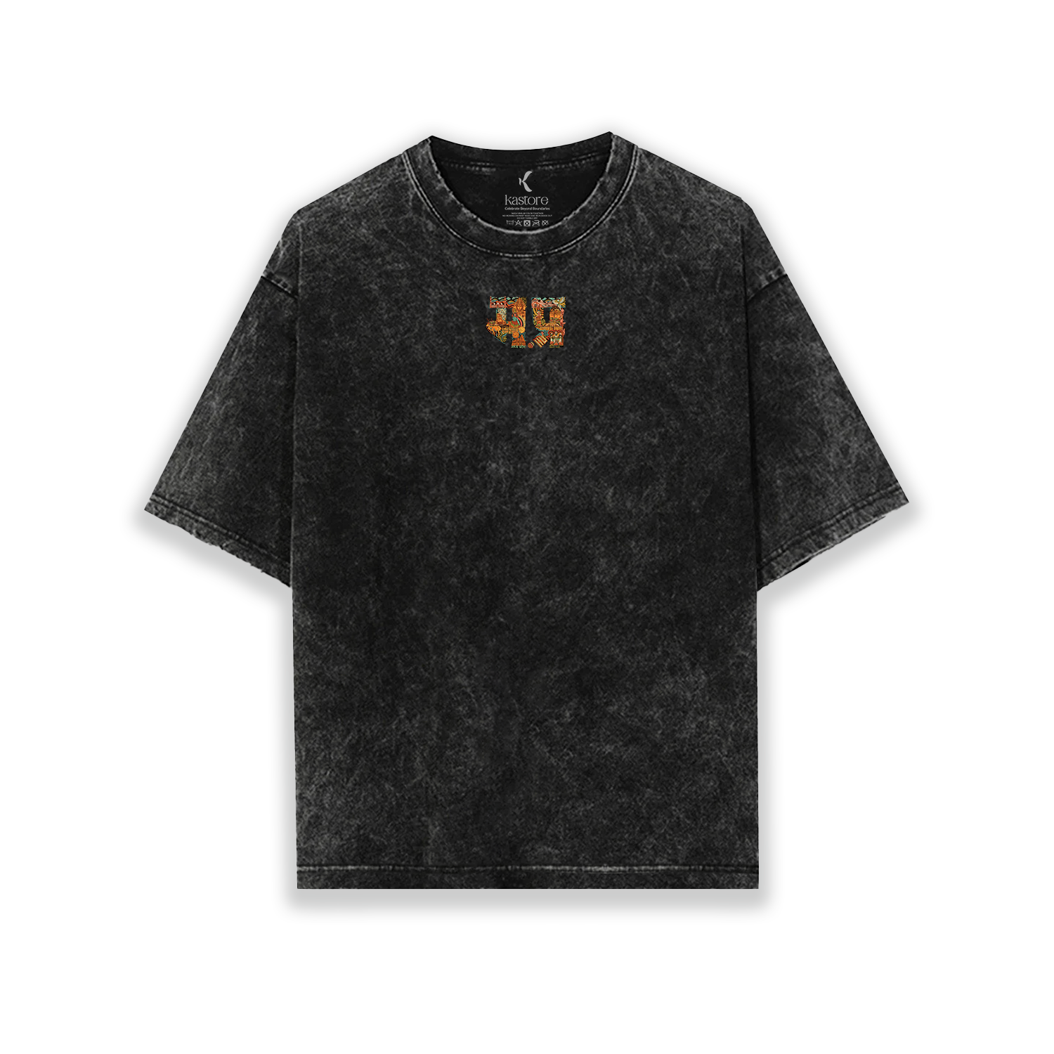 Madhya Pradesh Text Acid Wash Women's Oversized T-Shirt