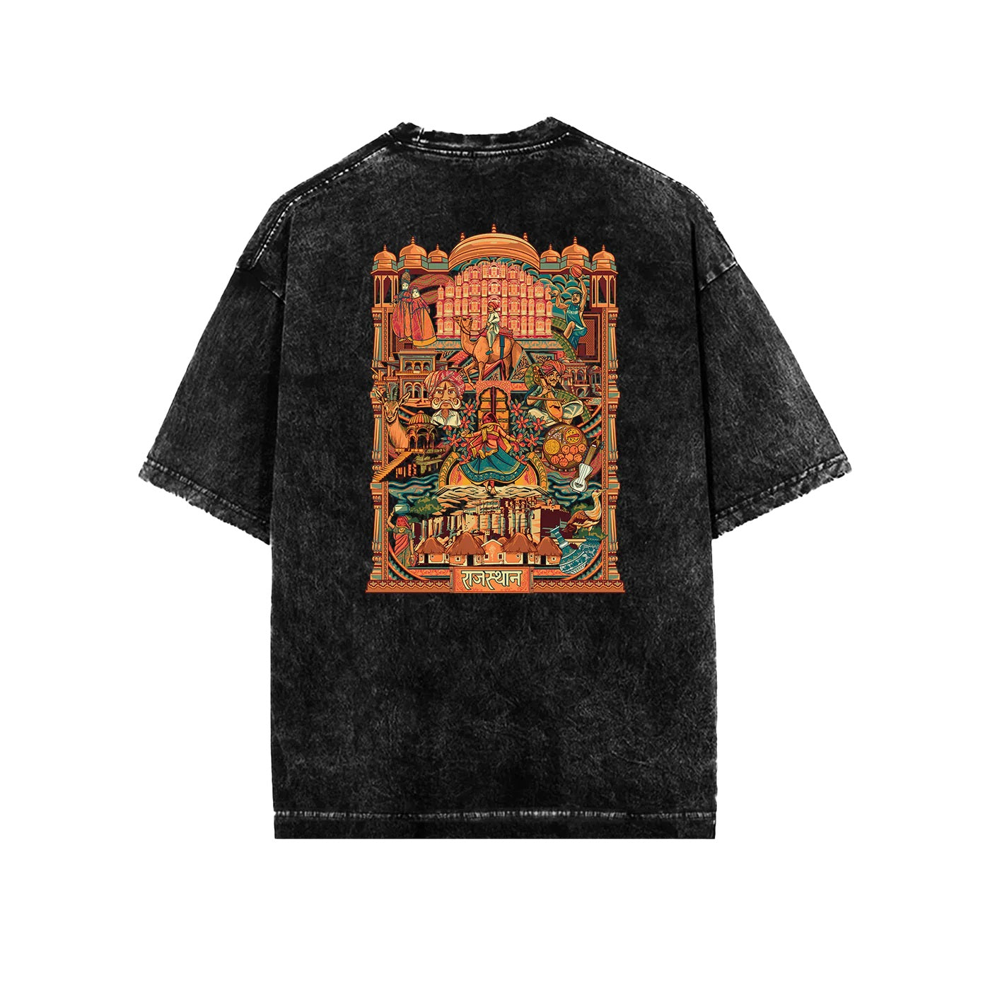 Rajasthan Frame Acid Wash Oversized T-Shirt