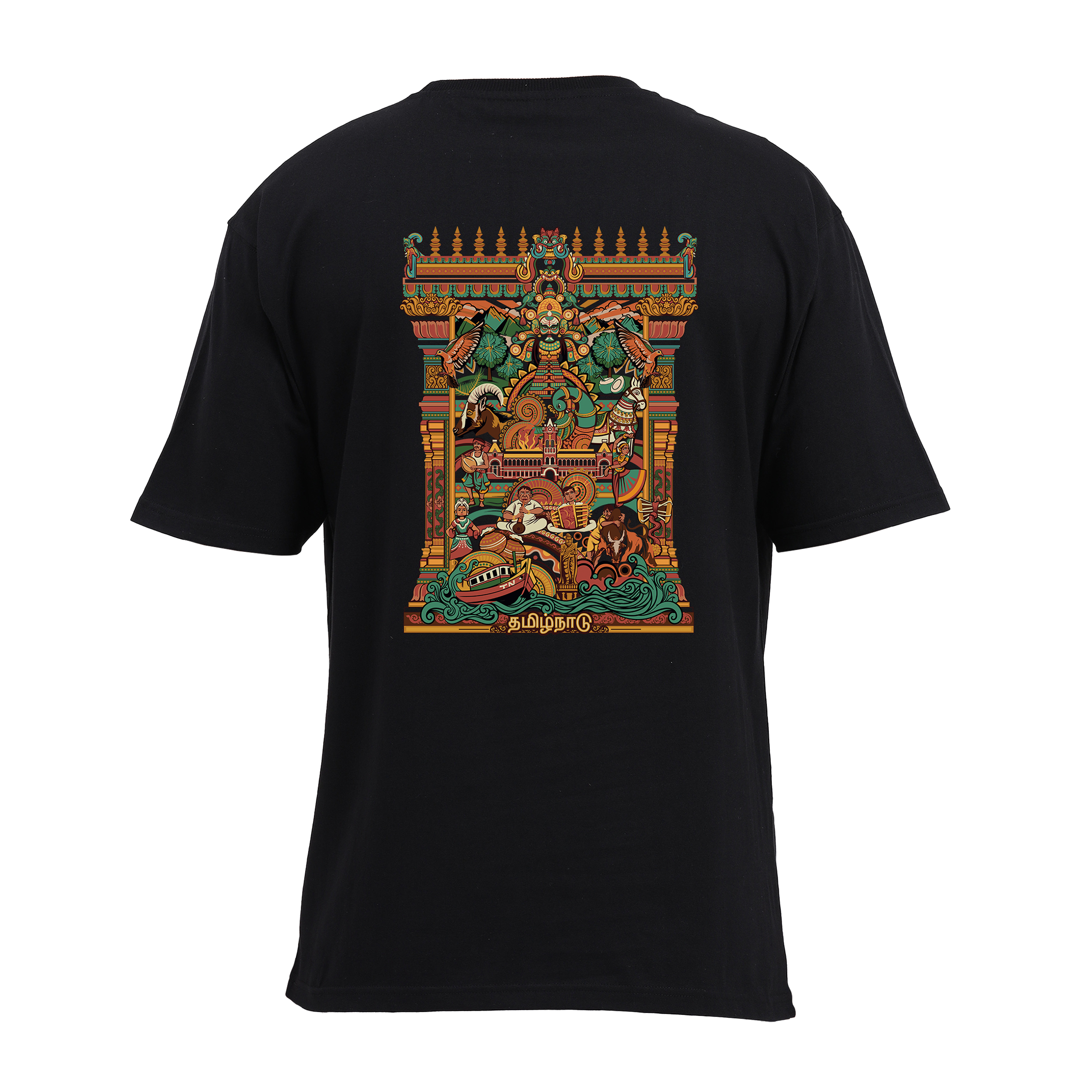 Tamil Nadu Frame Design Oversized T-Shirt